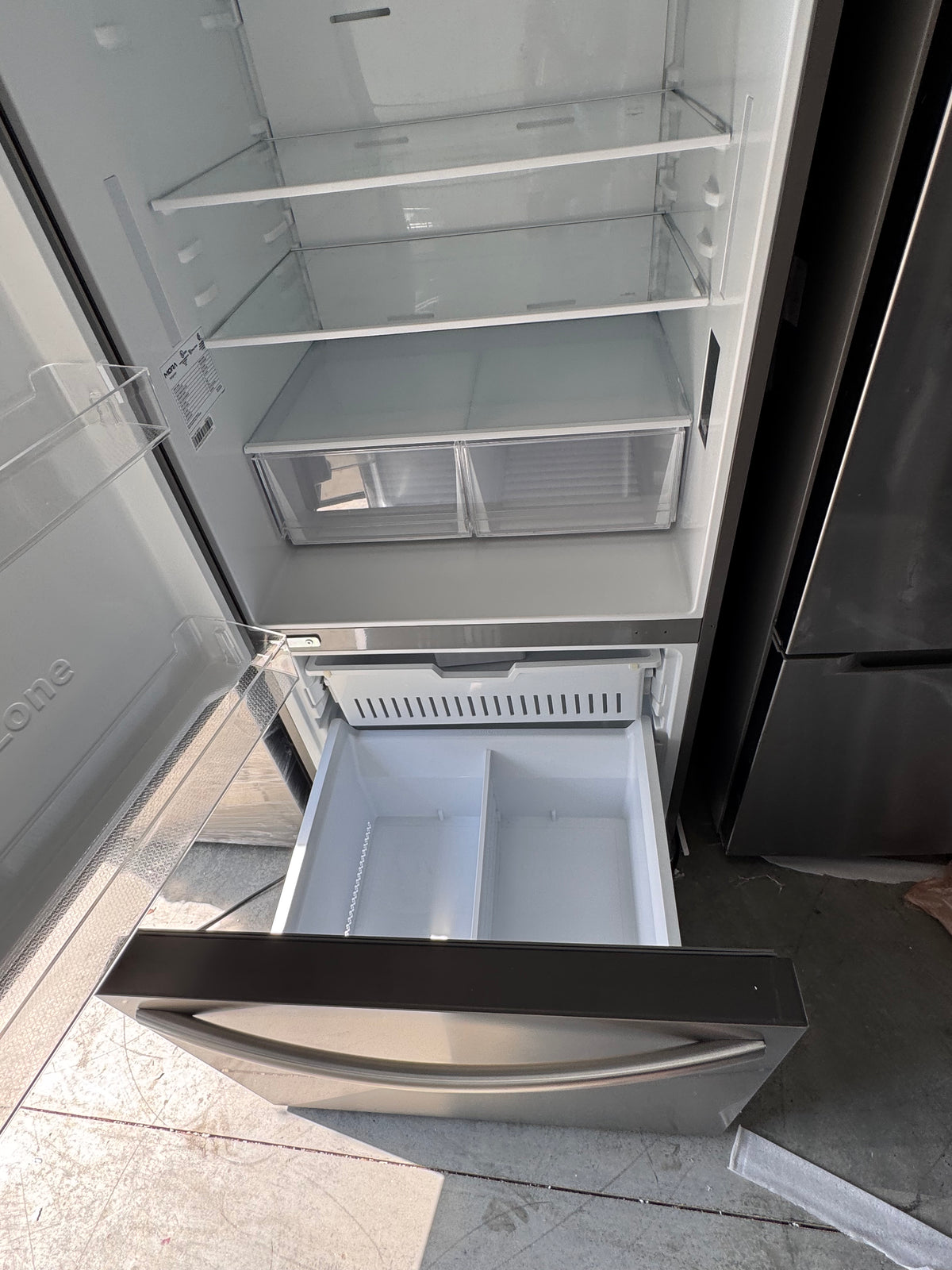 MORA 22 Cu. Ft. Stainless Steel Bottom Freezer Refrigerator – Like New