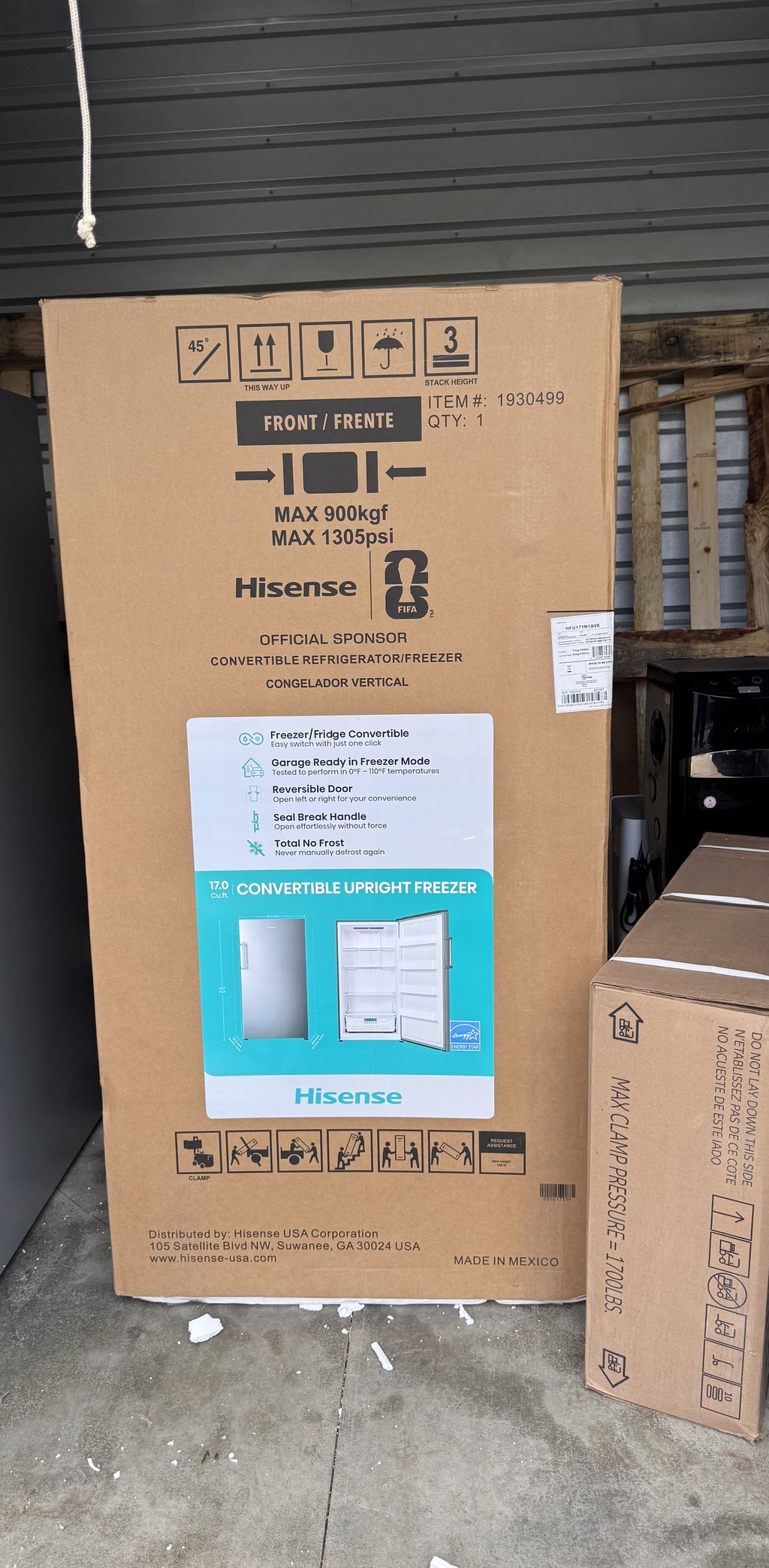Hisense 18.7 Cu. Ft. Top Freezer Refrigerator – Garage Ready, Frost-Free, Stainless Steel
