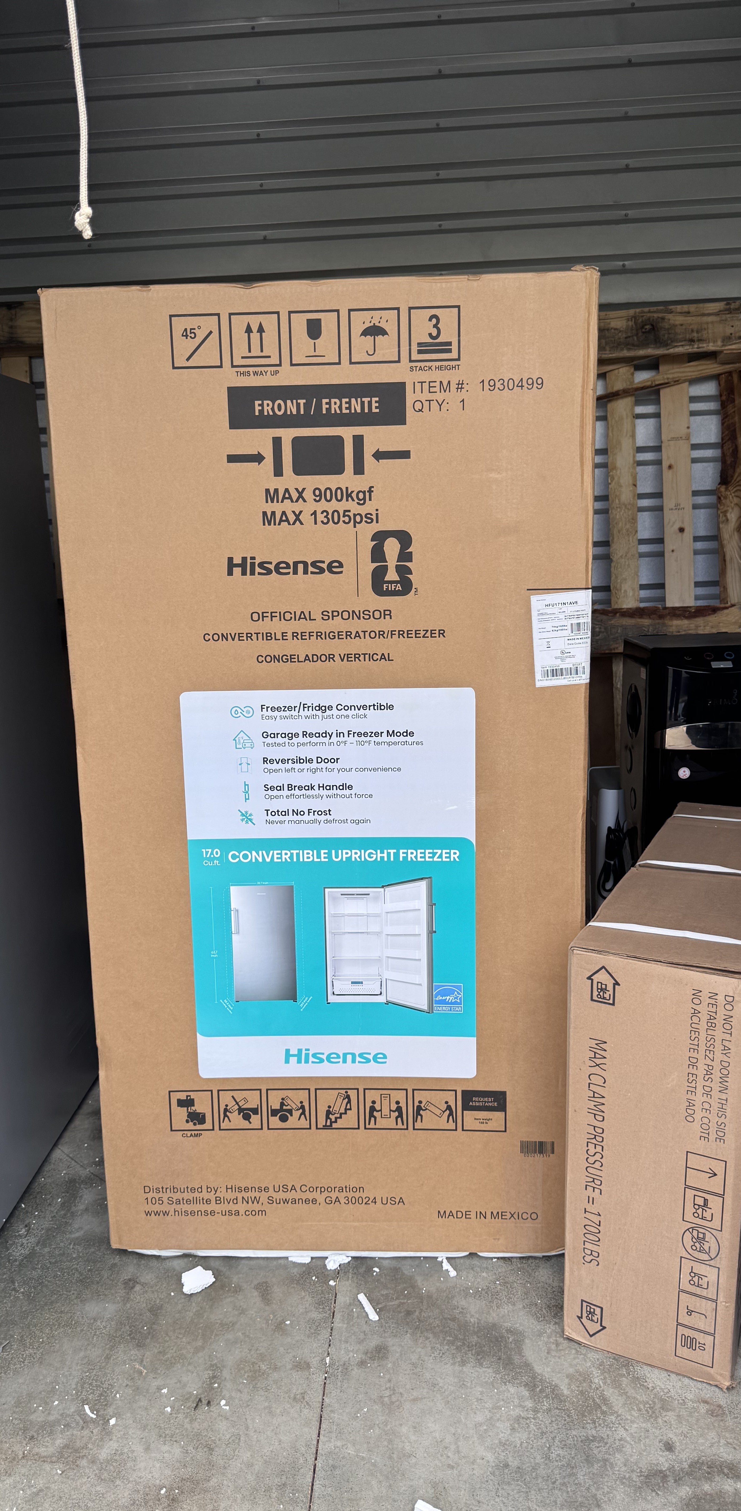 Hisense 18.7 Cu. Ft. Top Freezer Refrigerator – Garage Ready, Frost-Free, Stainless Steel