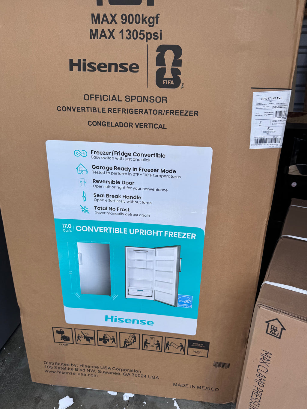 Hisense 18.7 Cu. Ft. Top Freezer Refrigerator – Garage Ready, Frost-Free, Stainless Steel