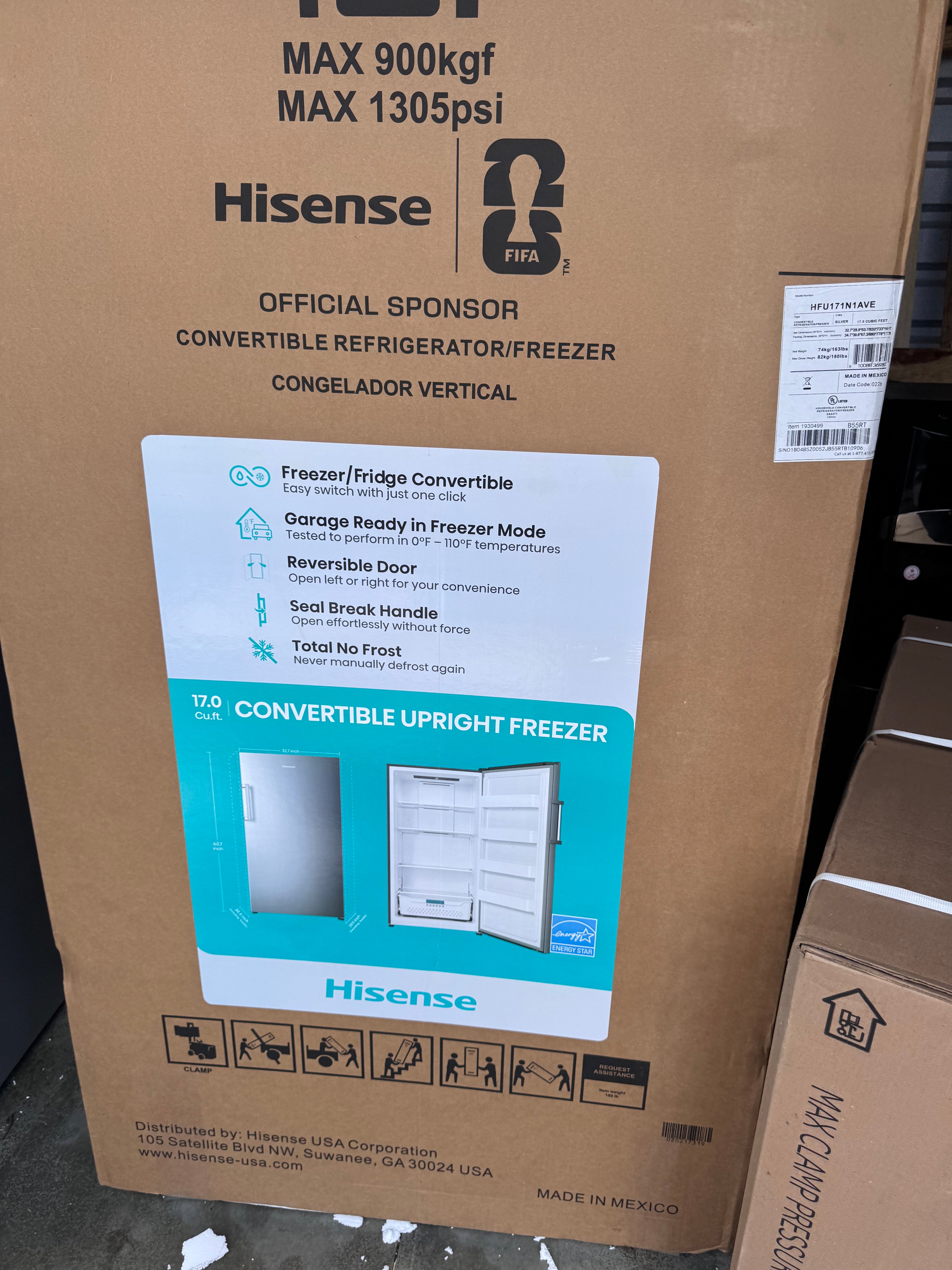 Hisense 18.7 Cu. Ft. Top Freezer Refrigerator – Garage Ready, Frost-Free, Stainless Steel