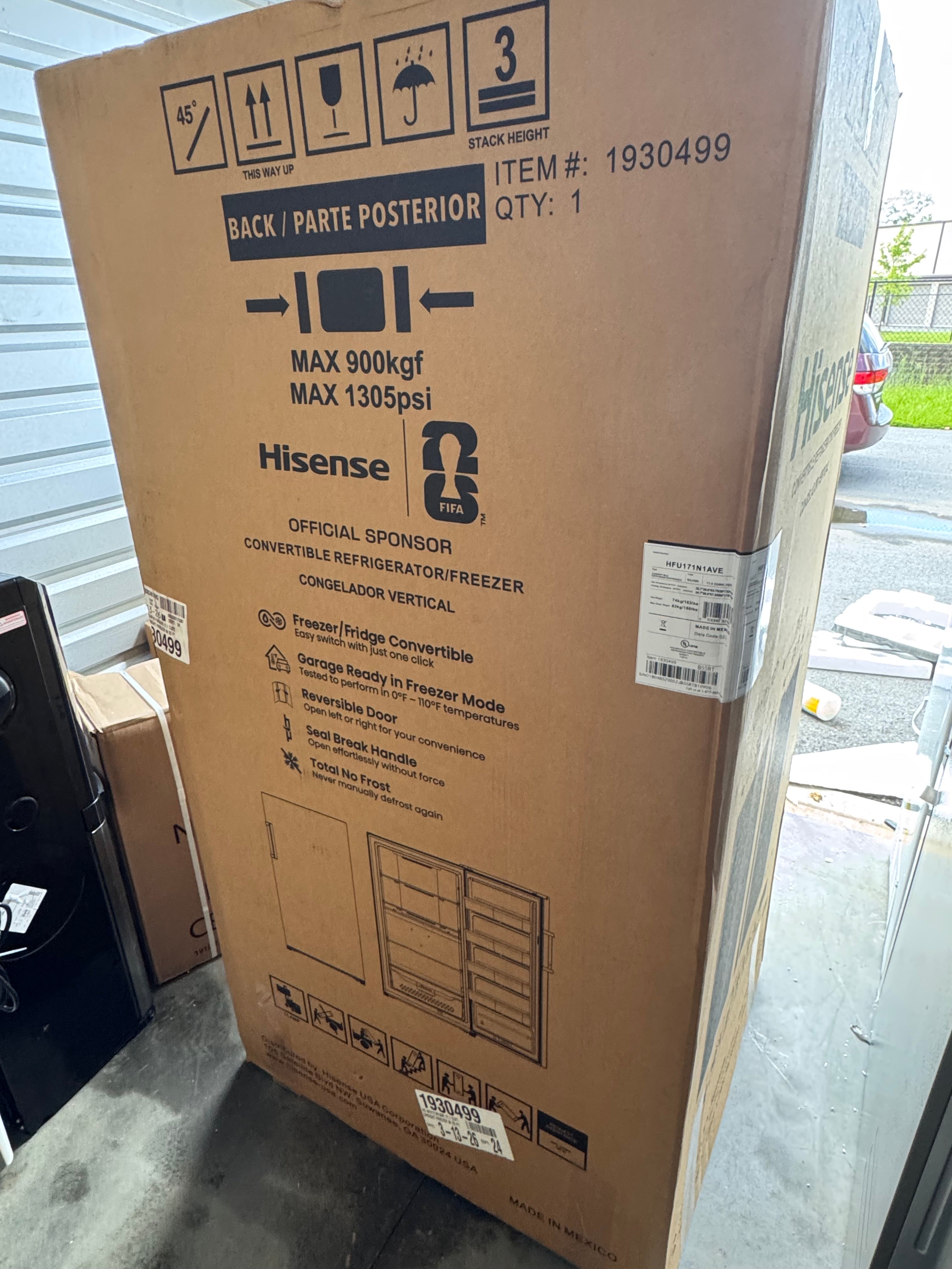 Hisense 18.7 Cu. Ft. Top Freezer Refrigerator – Garage Ready, Frost-Free, Stainless Steel